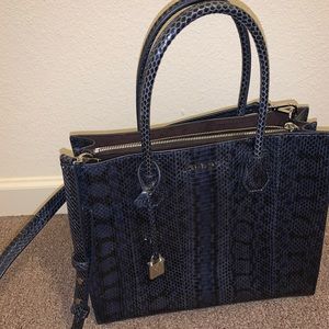 Michael Kors Genuine Leather Snakeskin Mercer